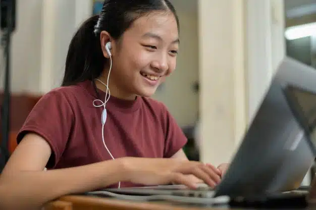 Having Online Lesson Asian Children Self Study With E Learning Home Online Education Self Study Homeschooling Concept 35534 596 1 - Education Republic