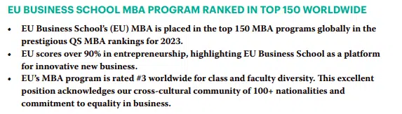 EU Business School Masuk Top 150 Program MBA Terbaik Dunia - Education Republic Eu 3 - Education Republic