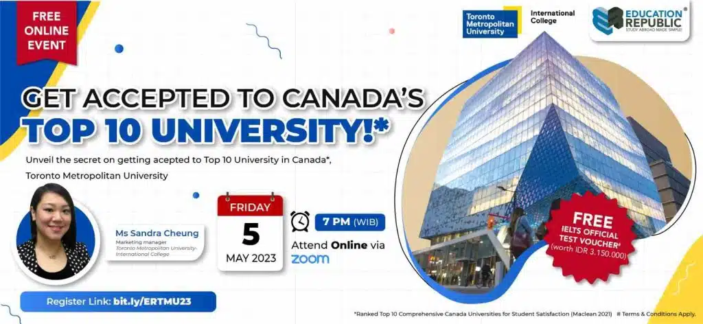 CARA DAN TIPS & TRICKS KETERIMA DI TOP 10 UNIVERSITAS DI CANADA? - Education Republic Ryerson Low Res2 1 - Education Republic