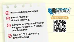 Jalur Beasiswa Masih Dibuka! Siap ke Taiwan 2025?: Kesempatan Kuliah dengan Beasiswa Hingga 4 Tahun! - Education Republic Beasiswa 2025 - Education Republic