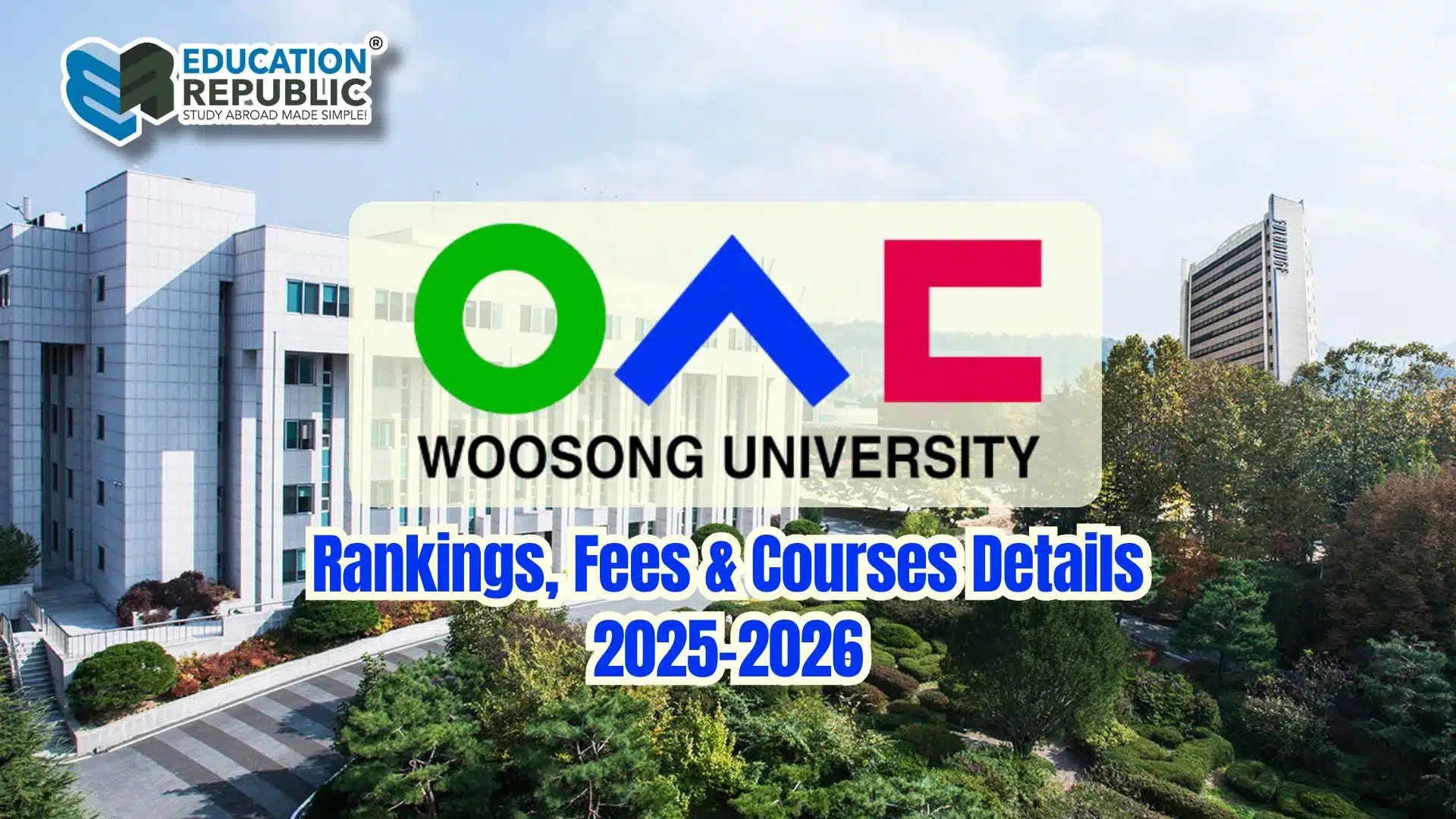 Woosong University Campus Daejeon Korea - Education Republic