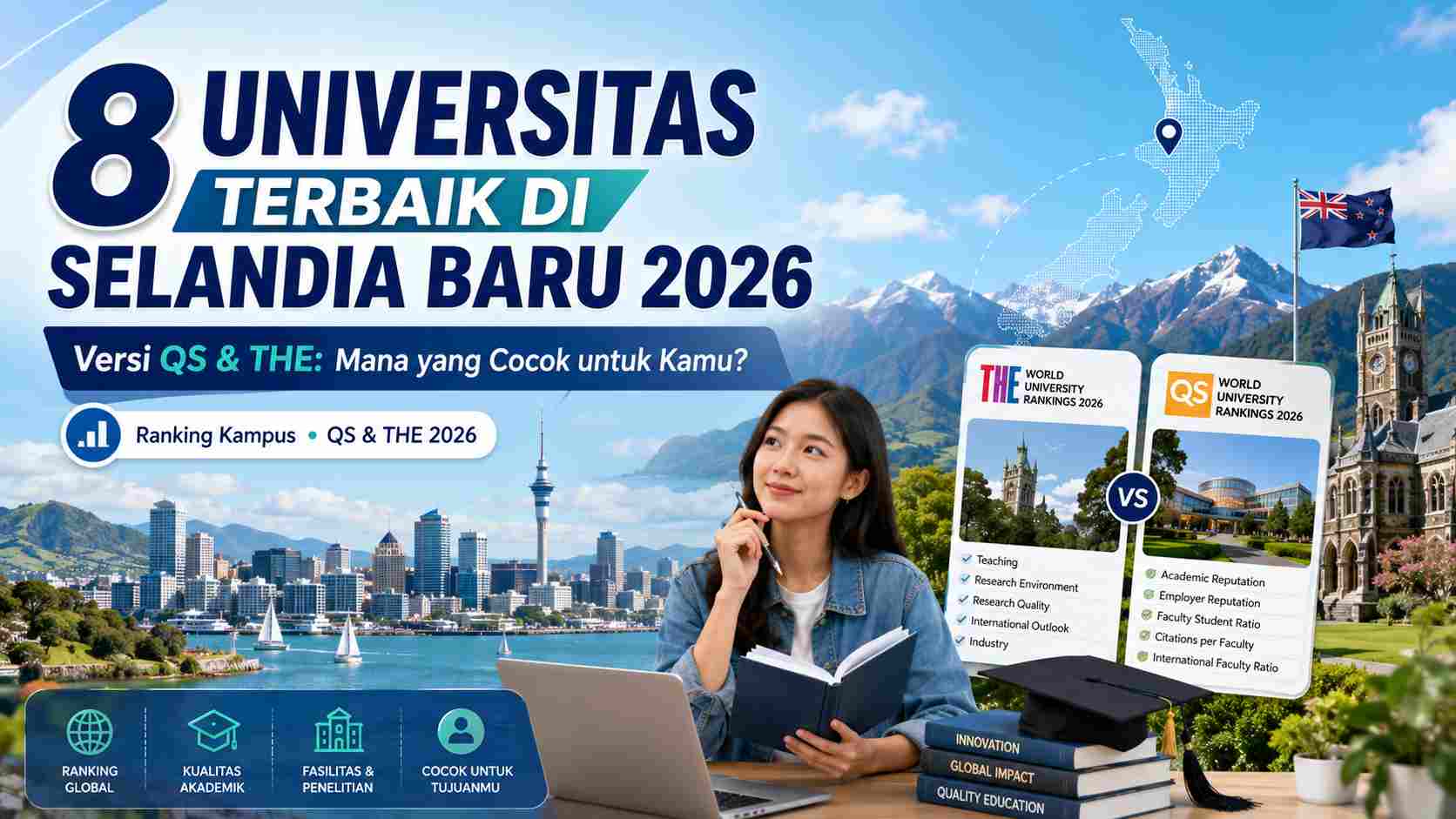 8 Universitas Terbaik Di Selandia Baru 2026 Versi Qs The Education Republic - Education Republic