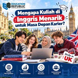 10 Jurusan Kuliah Terbaik di Inggris 2027 dan Prospek Kerjanya - Education Republic Ilustrasi Mahasiswa Internasional Belajar Bersama Di Inggris Dengan Latar Big Ben London, Menggambarkan Peluang Karier Dan Manfaat Kuliah Di Inggris.