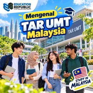 Biaya Kuliah TAR UMT Malaysia 2027: Panduan Lengkap & Tips Hemat - Education Republic Ilustrasi Tar Umt Malaysia Dengan Gedung Kampus Modern, Mahasiswa Internasional, Bendera Malaysia, Dan Latar Gedung Petronas Twin Towers Di Kuala Lumpur
