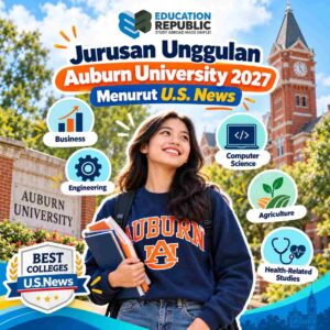 Auburn University Masuk Top 100 Amerika 2027! Cek Ranking dan Jurusan Unggulannya - Education Republic Mahasiswi Auburn University Dengan Ikon Jurusan Unggulan Seperti Engineering, Business, Computer Science, Dan Agriculture Menurut U.s. News 2027.